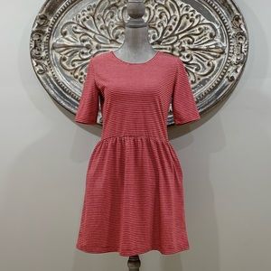 Gap Soft Striped Dress Red/White